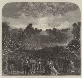 Het Feest van de Keizer in Parijs, Vuurwerkshow vanaf de Arc de Triomphe